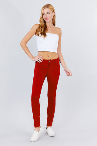 5-pockets Shape Skinny Ponte Mid-rise Pants Look Up Deals