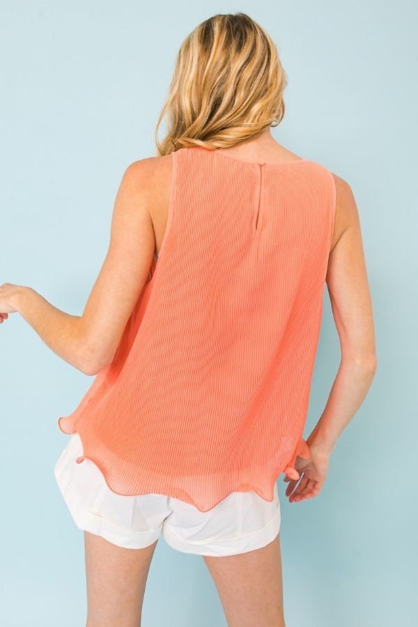 A Baby Pleated Sleeveless Top Look Up Deals