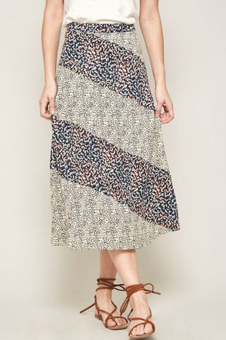 A Floral-print Woven Midi Skirt Look Up Deals