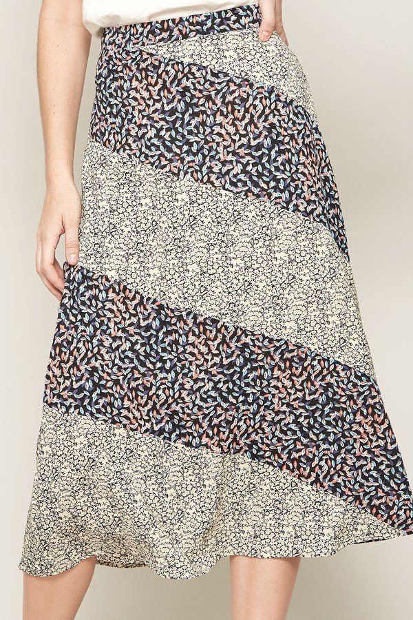 A Floral-print Woven Midi Skirt Look Up Deals