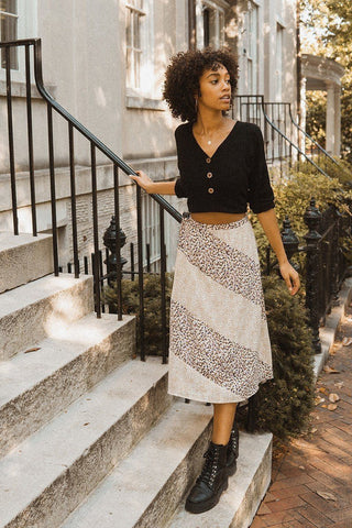 A Floral-print Woven Midi Skirt Look Up Deals