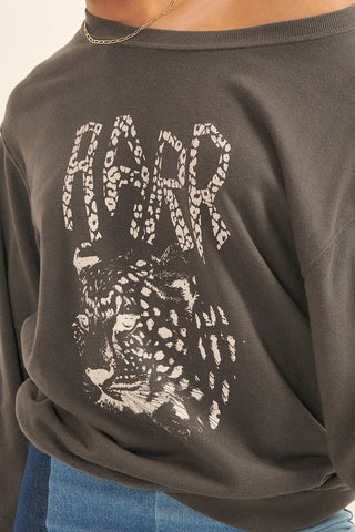 A Garment Dyed French Terry Graphic Sweatshirt Look Up Deals