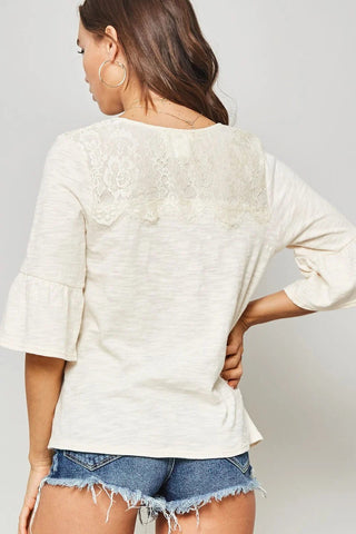 A Knit Top With Deep V Neckline And Yoke Design Look Up Deals