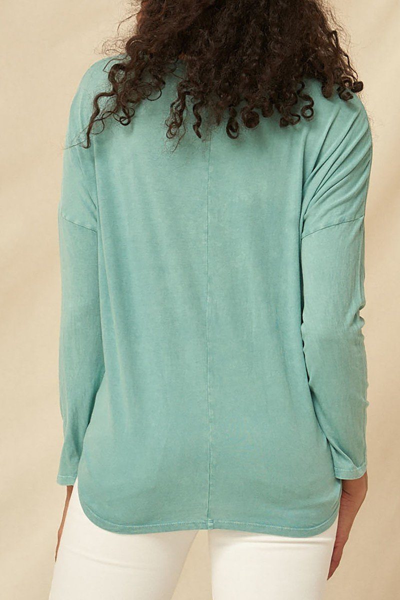 A Mineral Washed Knit Top Look Up Deals