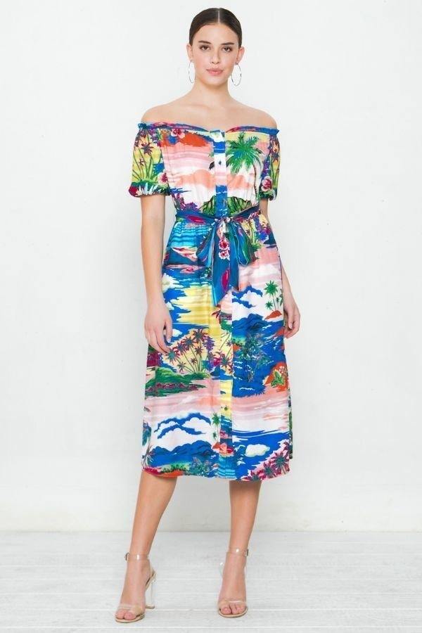 A Printed Woven Dress Look Up Deals