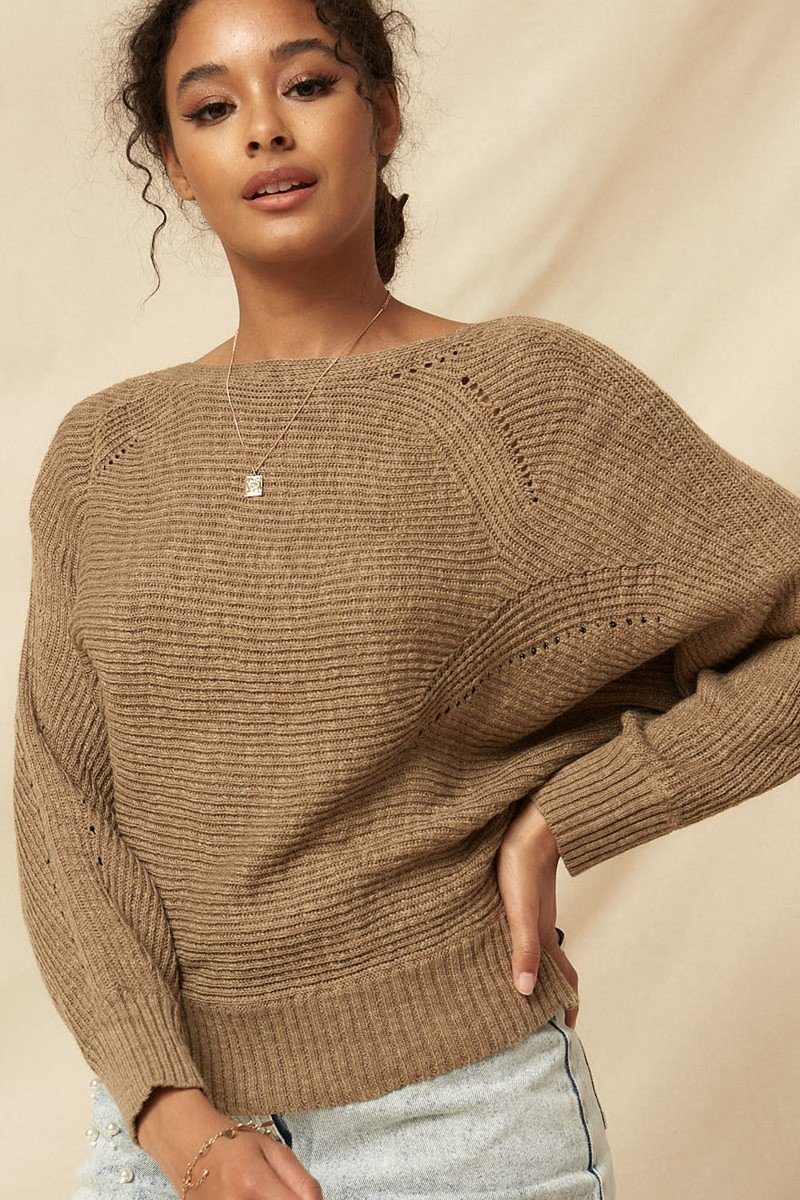 A Ribbed Knit Sweater Look Up Deals