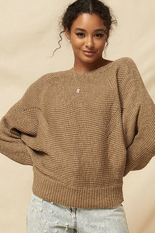 A Ribbed Knit Sweater Look Up Deals