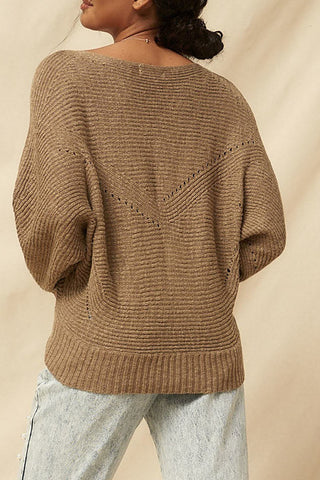 A Ribbed Knit Sweater Look Up Deals