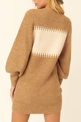 A Ribbed Knit Sweater Mini Dress Look Up Deals