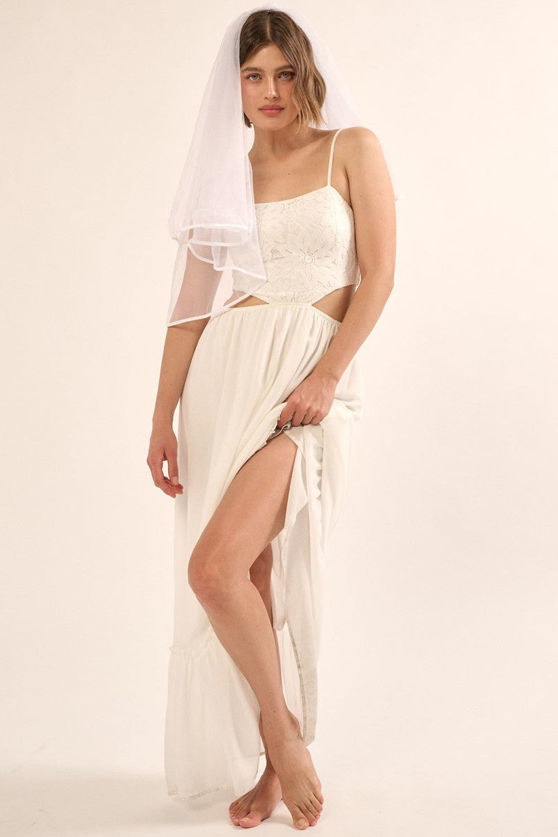 A Sheer, Chiffon Floral Lace Maxi Dress Look Up Deals