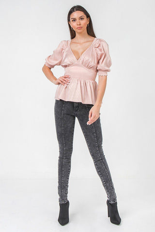 A Solid Sateen Top Look Up Deals