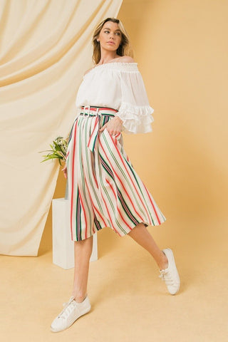 A Woven Midi Skirt Look Up Deals