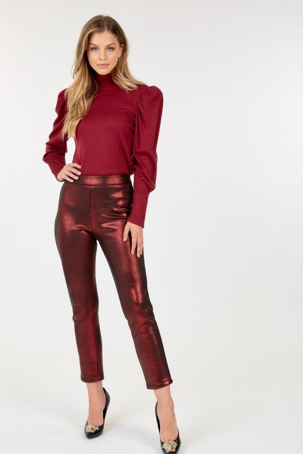 Animal Skin Vinyl Ankle Pants Look Up Deals