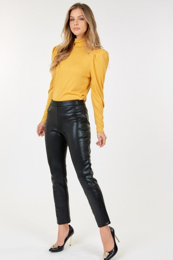 Animal Skin Vinyl Ankle Pants Look Up Deals