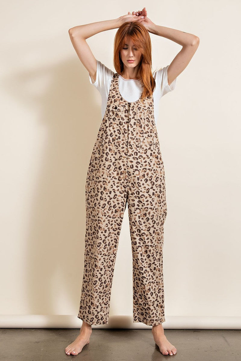 Animal/leopard Printed Jumpsuit Look Up Deals