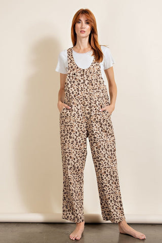 Animal/leopard Printed Jumpsuit Look Up Deals