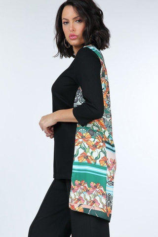 Asymmetrical Print High Low Top Look Up Deals