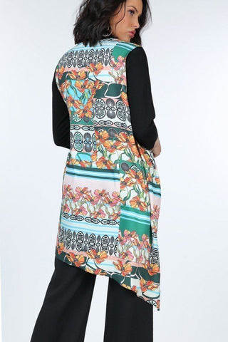 Asymmetrical Print High Low Top Look Up Deals