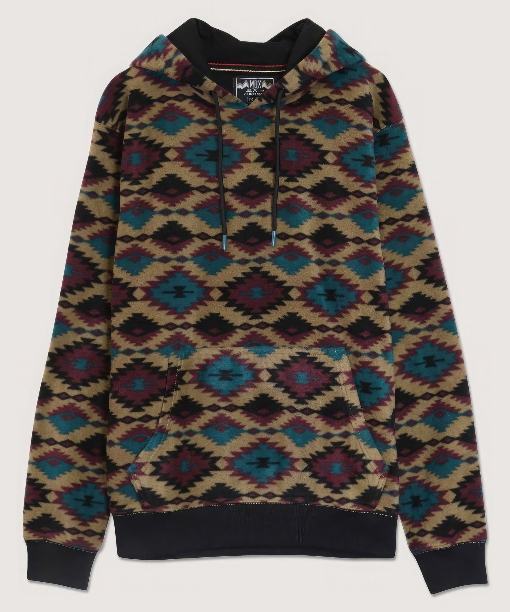 Aztec Diamond Print Hoodie Look Up Deals