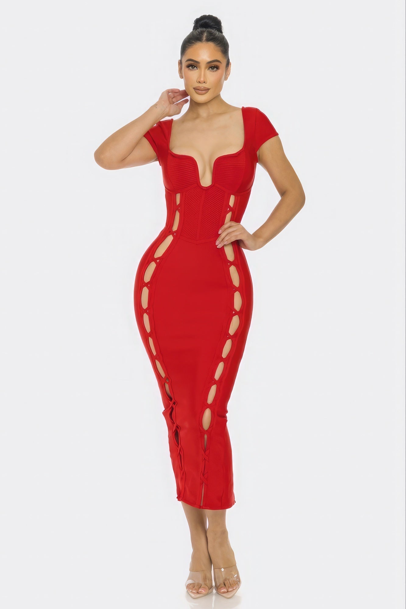 Bandage Midi Dress Look Up Deals