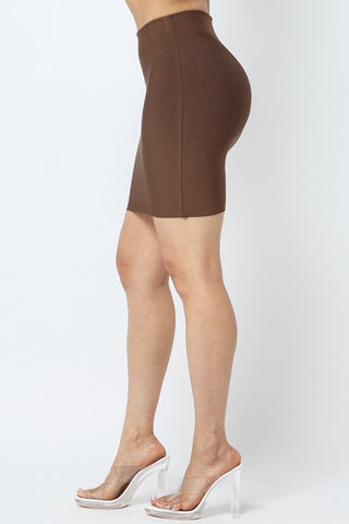 Bandage Mini Skirt Look Up Deals