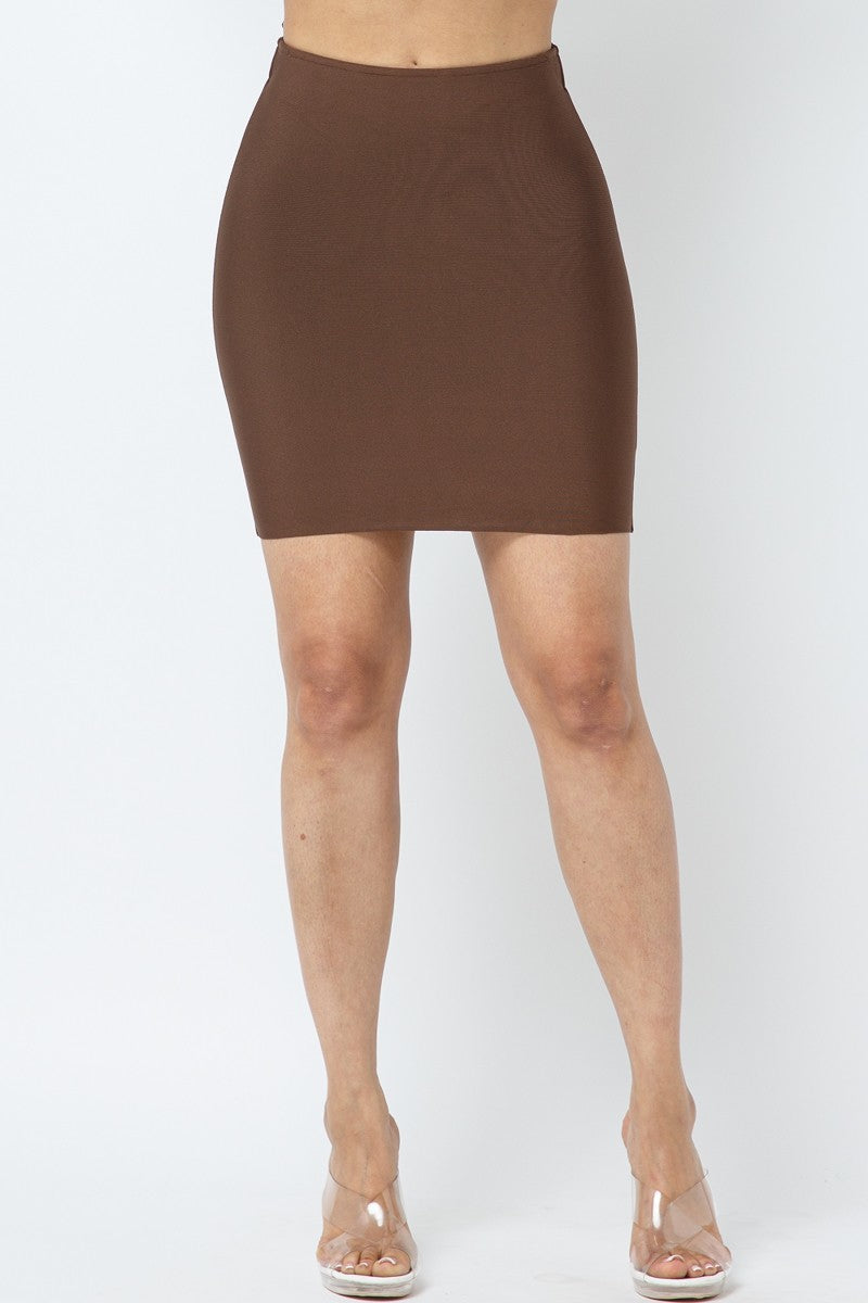 Bandage Mini Skirt Look Up Deals