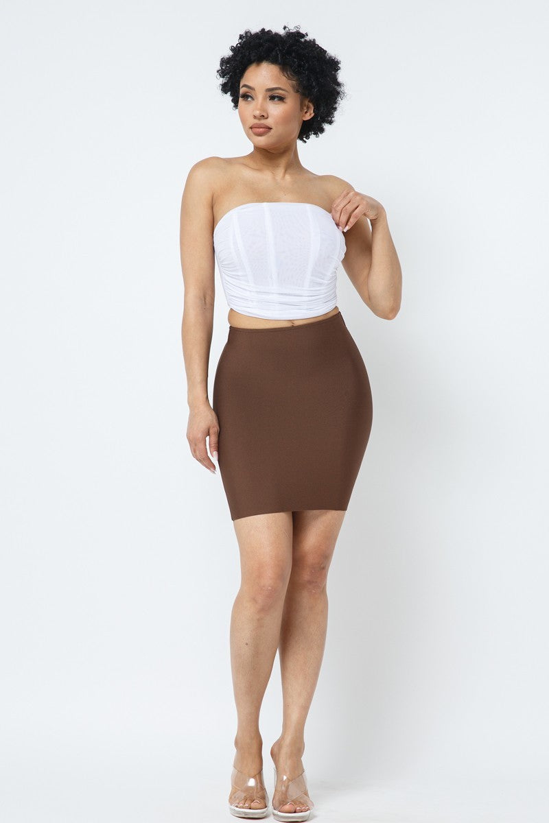 Bandage Mini Skirt Look Up Deals