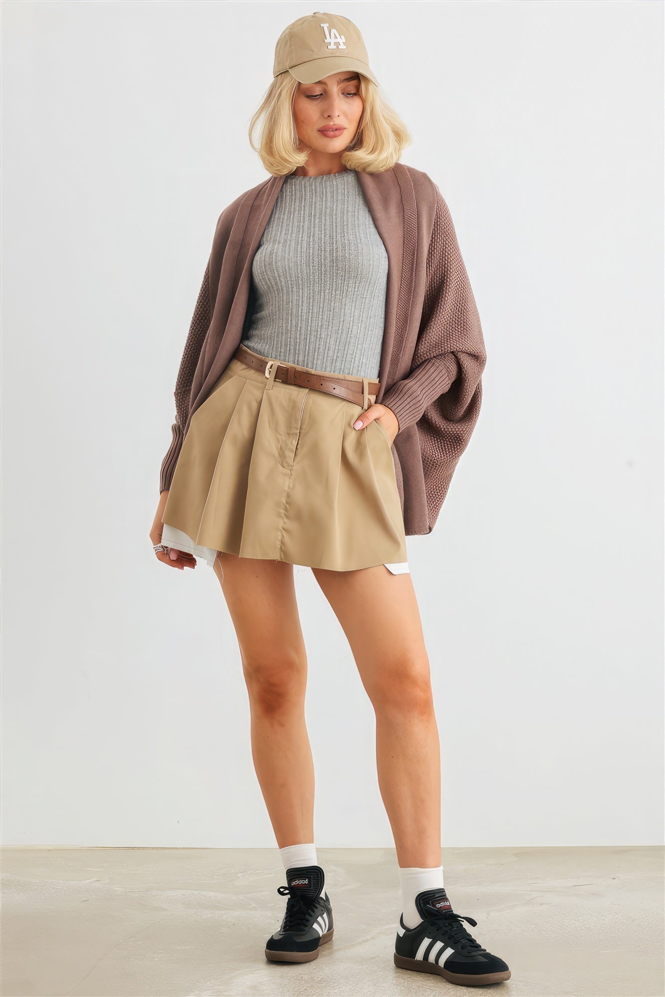 Batwing Sleeve Open Front Cardigan Look Up Deals