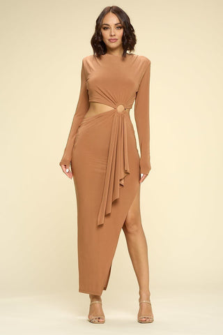 Bodycon Cut Out Midi Dress Look Up Deals