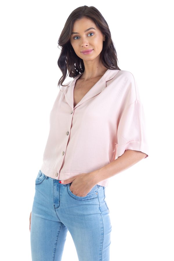 Boxy Button Down Shirt Look Up Deals