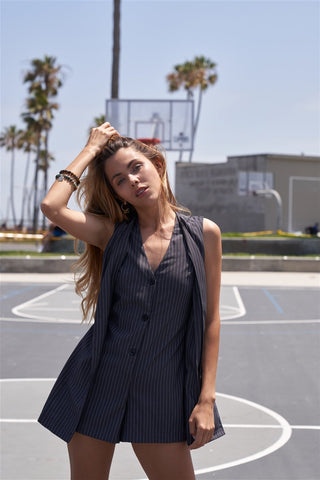 Button Down Sleeveless Romper Look Up Deals