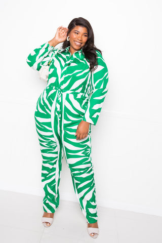 Button Up Long Sleeve  Jumpsuit Look Up Deals