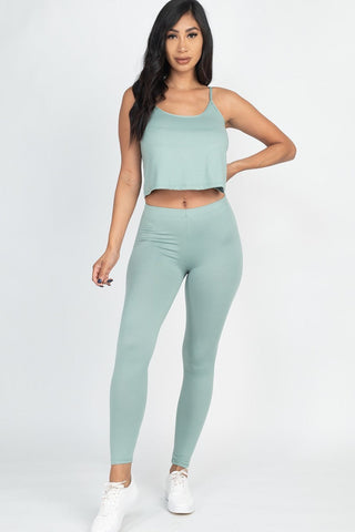 Cami Top And Leggings Set Look Up Deals