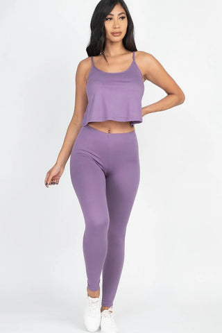 Cami Top And Leggings Set Look Up Deals