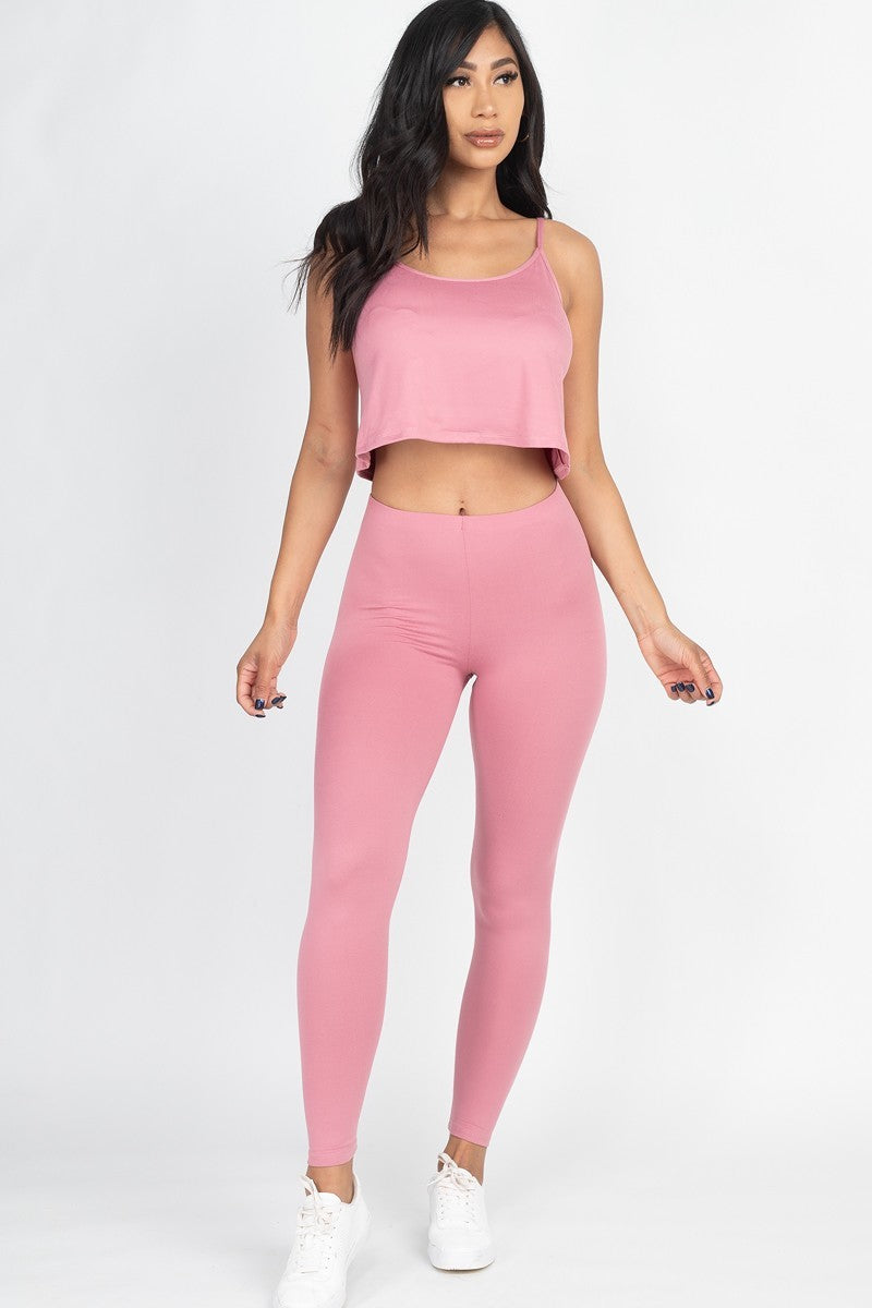 Cami Top And Leggings Set Look Up Deals