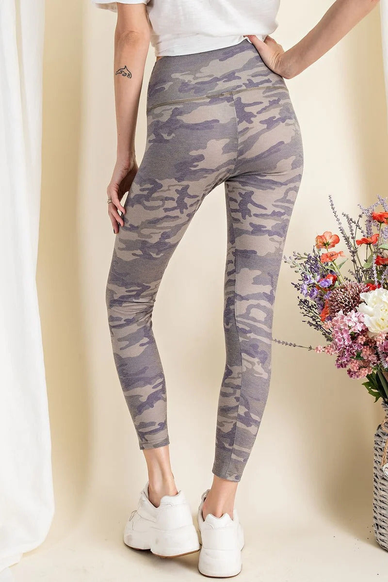 Camouflage Printed Rayon Spandex Leggings Look Up Deals