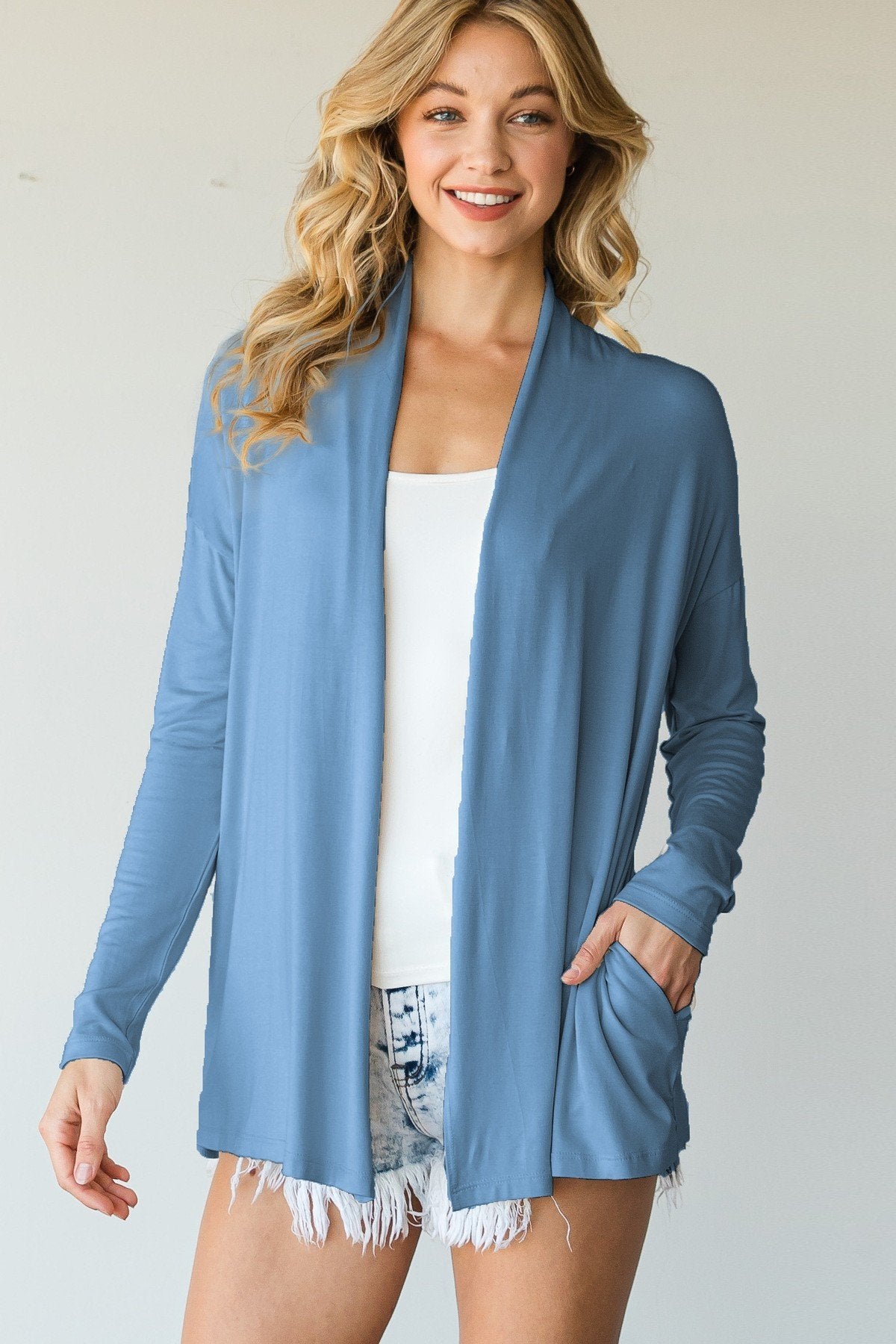 Casual Cardigan Featuring Collar And Side Pockets Look Up Deals