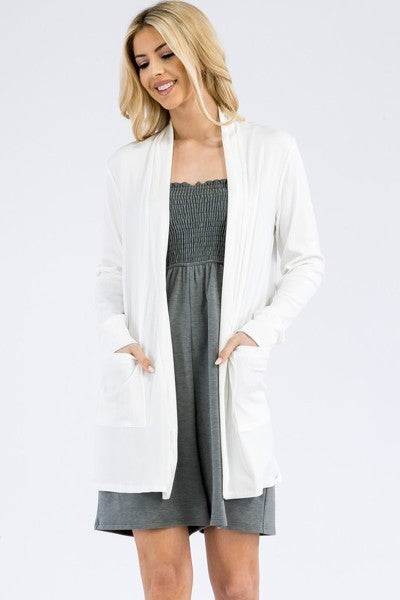 Casual Cardigan With Pockets Look Up Deals