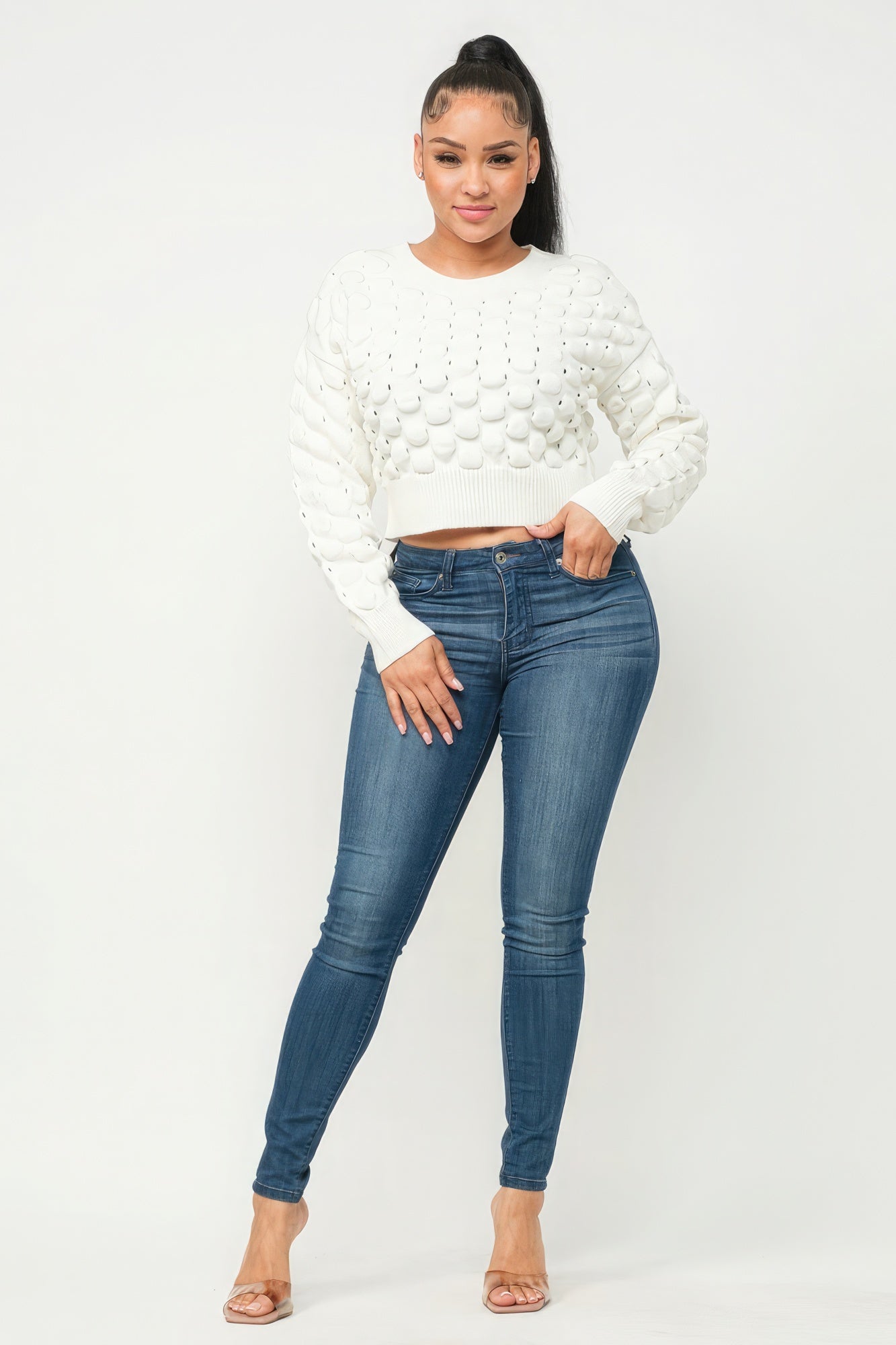 Checker Sweater Top Look Up Deals