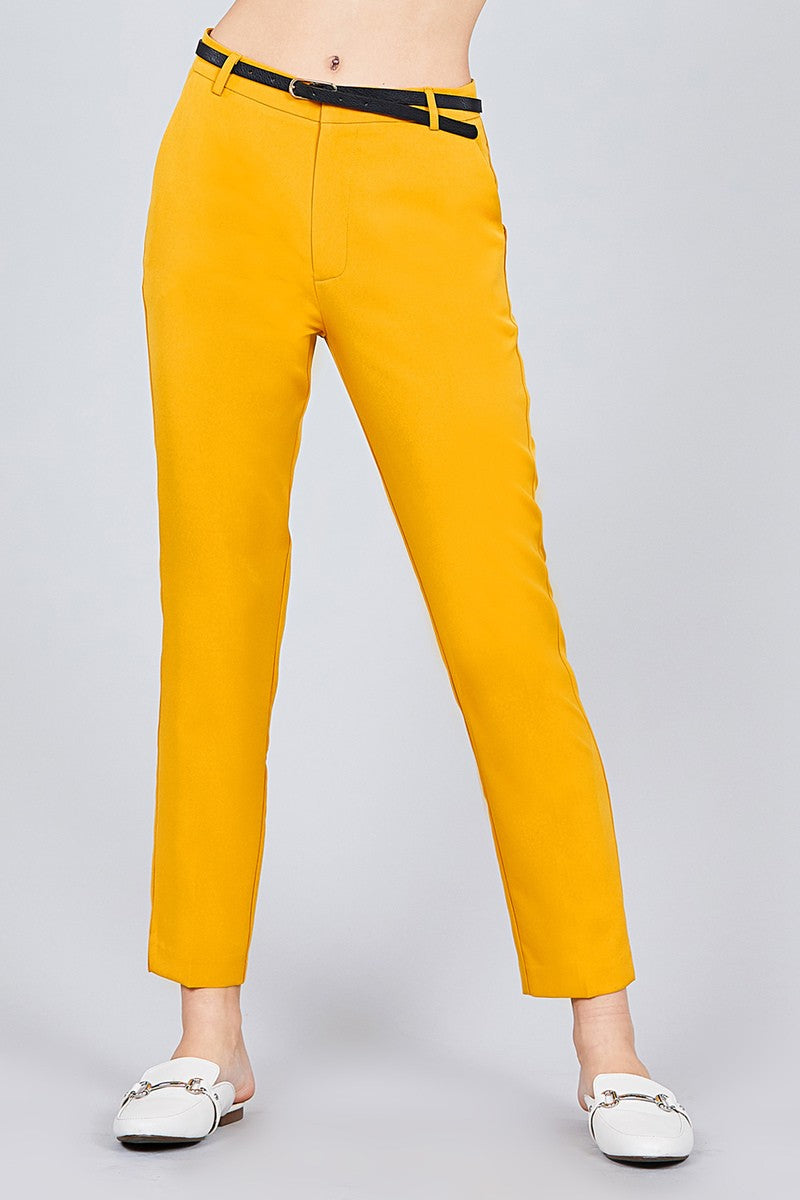 Classic Woven Pants W/belt Look Up Deals