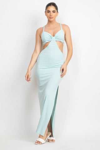 Cutouts Side Slit Maxi Dress Look Up Deals