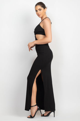 Cutouts Side Slit Maxi Dress Look Up Deals