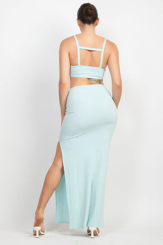 Cutouts Side Slit Maxi Dress Look Up Deals