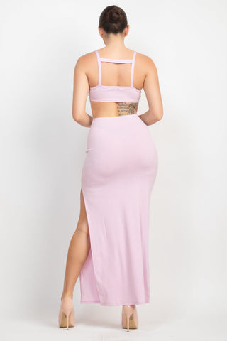 Cutouts Side Slit Maxi Dress Look Up Deals