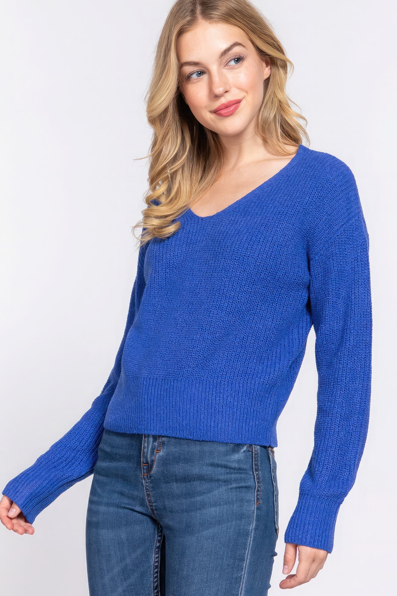 Dolman Slv Strappy Open Back Sweater Look Up Deals