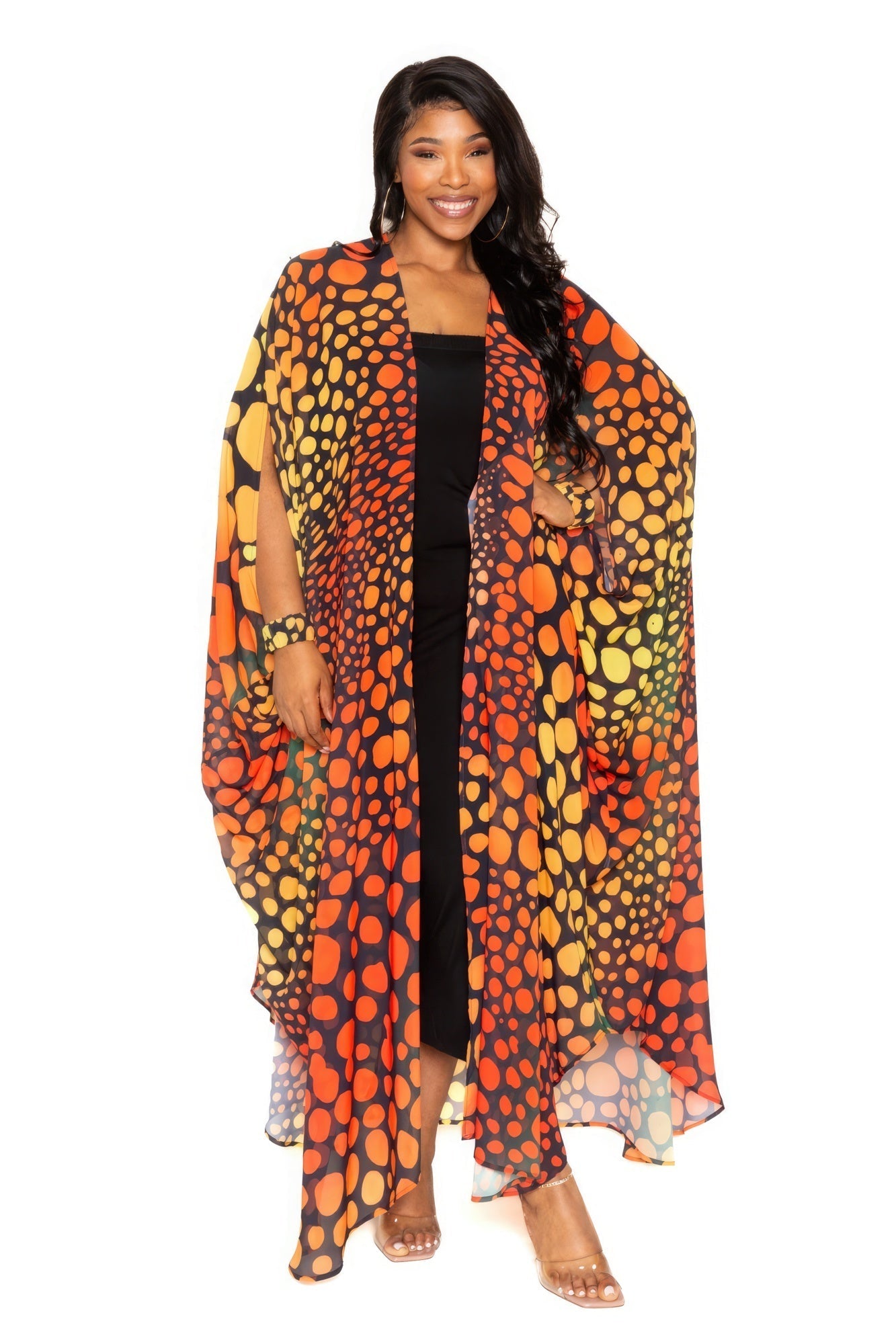 Dot Robe With Wrist Band Look Up Deals