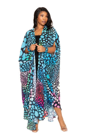 Dot Robe With Wrist Band Look Up Deals