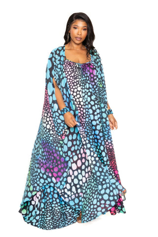 Dot Robe With Wrist Band Look Up Deals