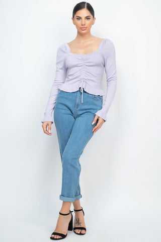 Double Button High-waisted Jeans Look Up Deals