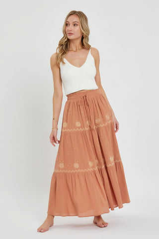 Embroidery Maxi Skirts Look Up Deals